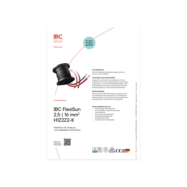 IBC FlexiSun 2,5|16 mm² H1Z2Z2-K