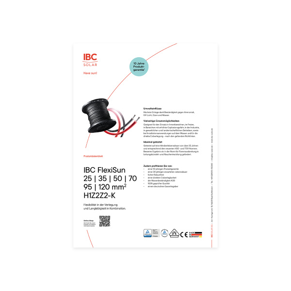 IBC FlexiSun 25|35|50|70|95|120 mm² H1Z2Z2-K